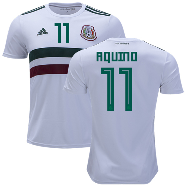 Mexico #11 Aquino Away Soccer Country Jersey - Click Image to Close